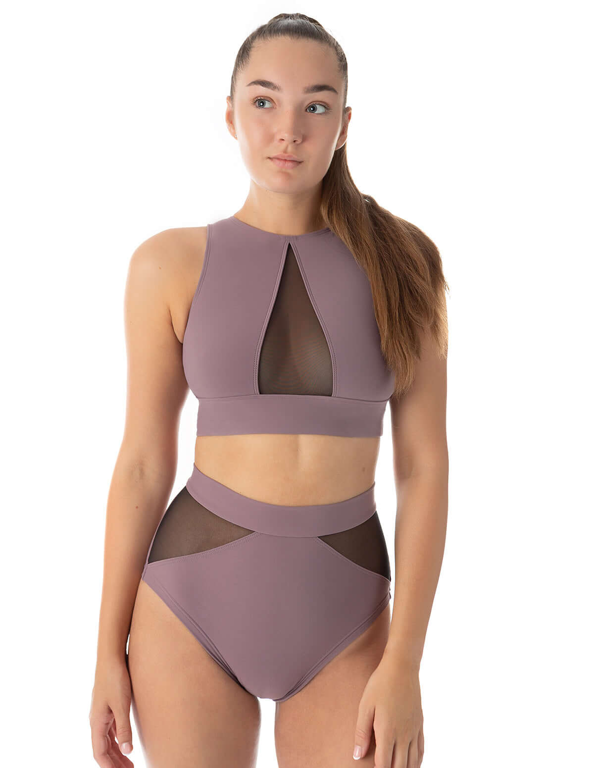 Mesh sports bra for pole dancing and yoga - Rachel-7