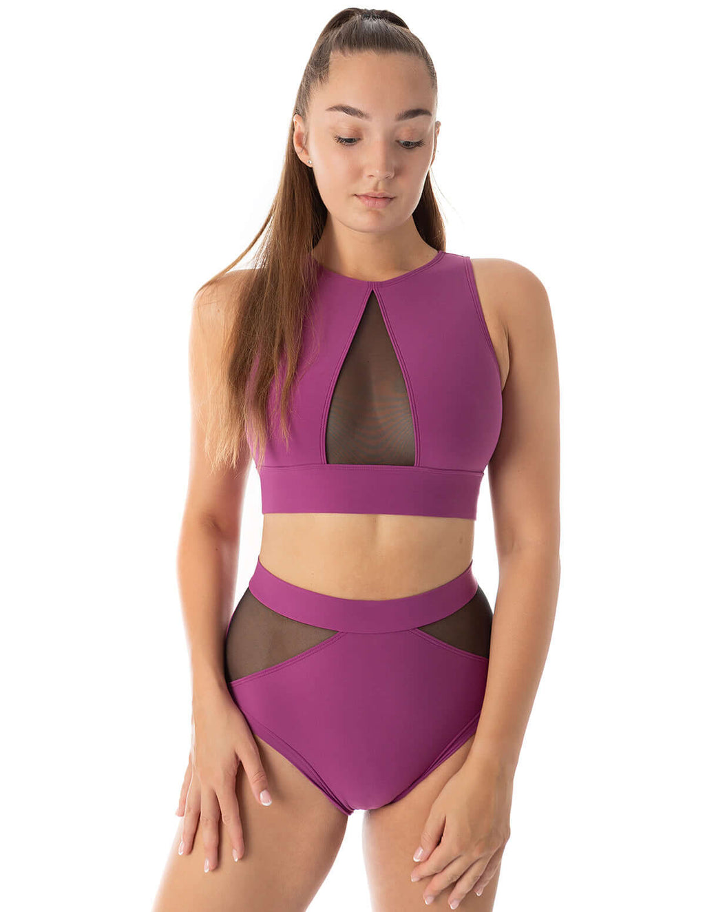 Mesh sports bra for pole dancing and yoga - Rachel-11