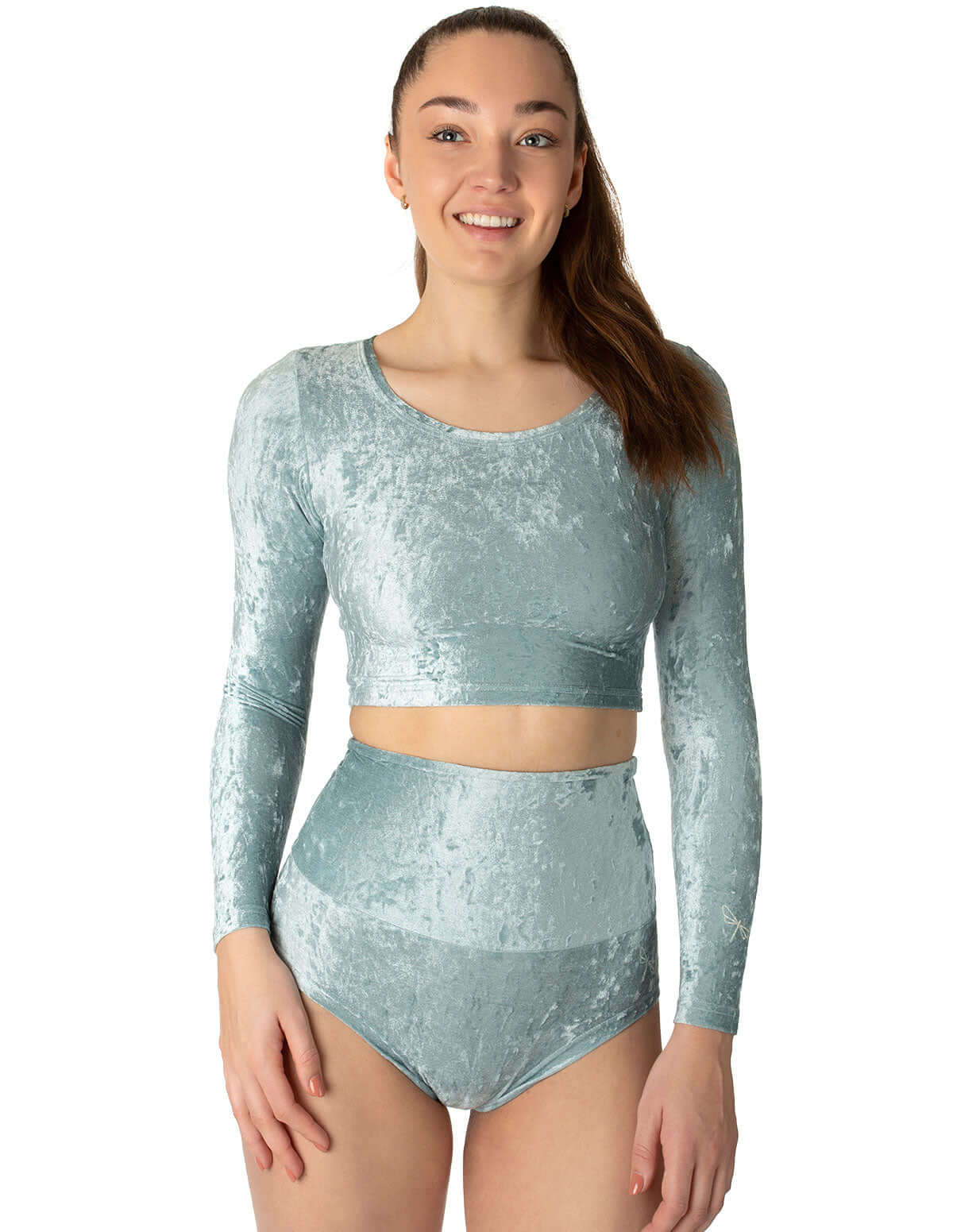 High waisted velvet pole shorts - Betty-9
