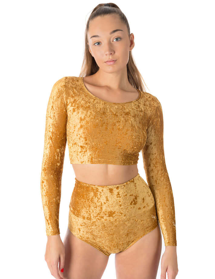 High waisted velvet pole shorts - Betty-11