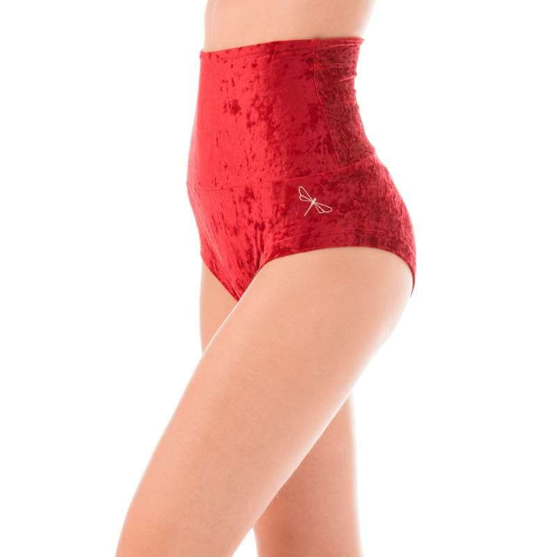 High waisted velvet pole shorts - Betty-14