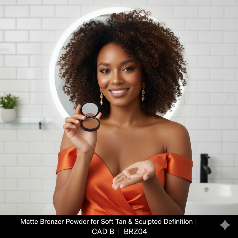Matte Bronzer Powder for Soft Tan & Sculpted Definition | CAD B | BRZ04