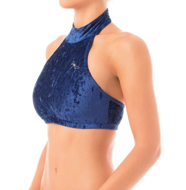 Velvet halter top sports bra - Lisette-11
