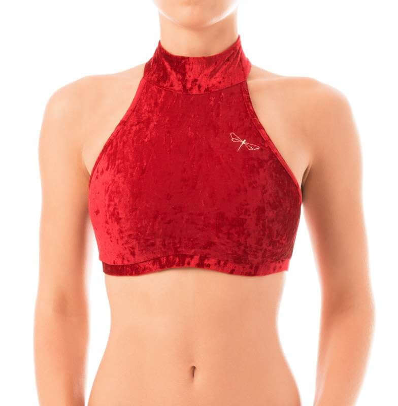 Velvet halter top sports bra - Lisette-12